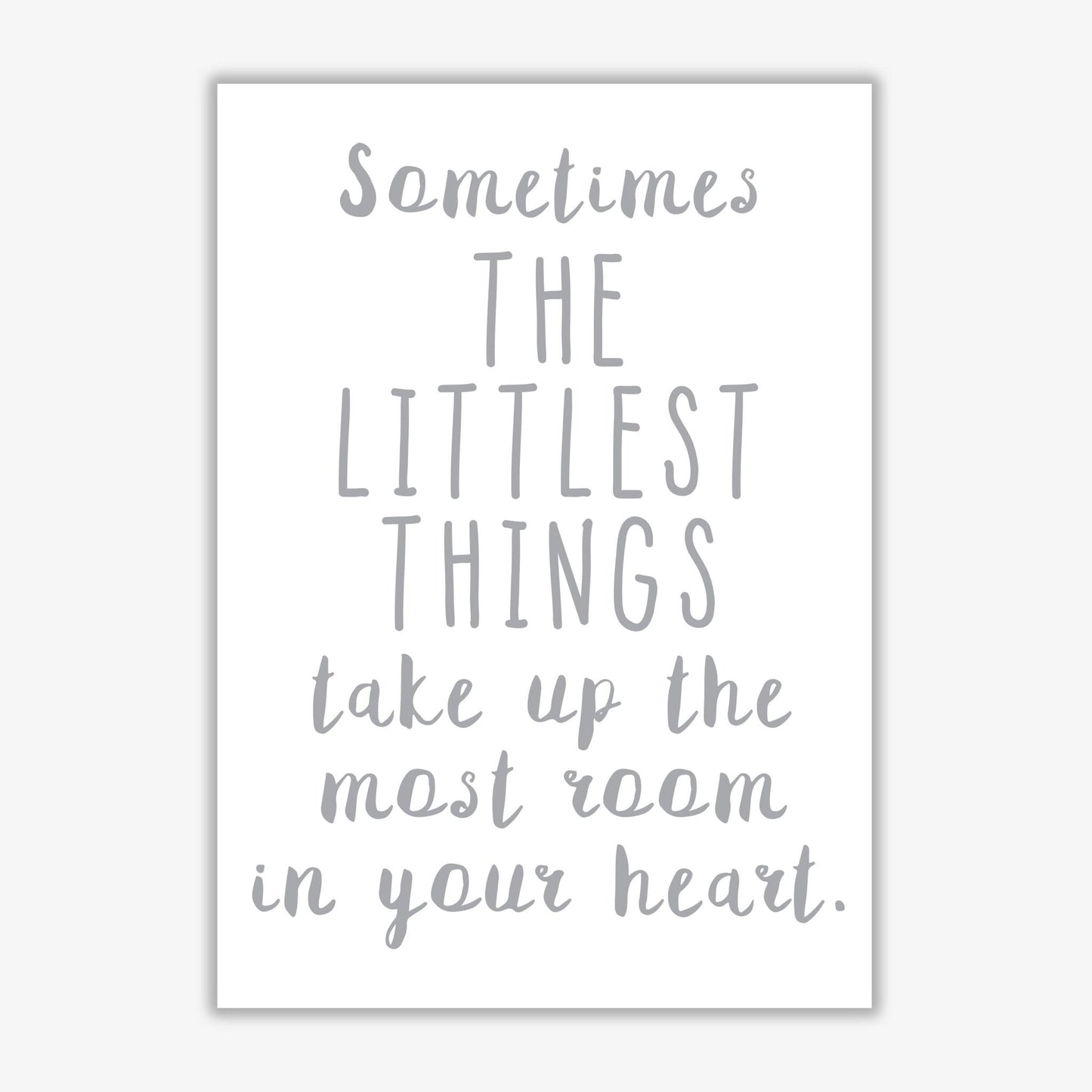 The littlest things grey modern fine art print