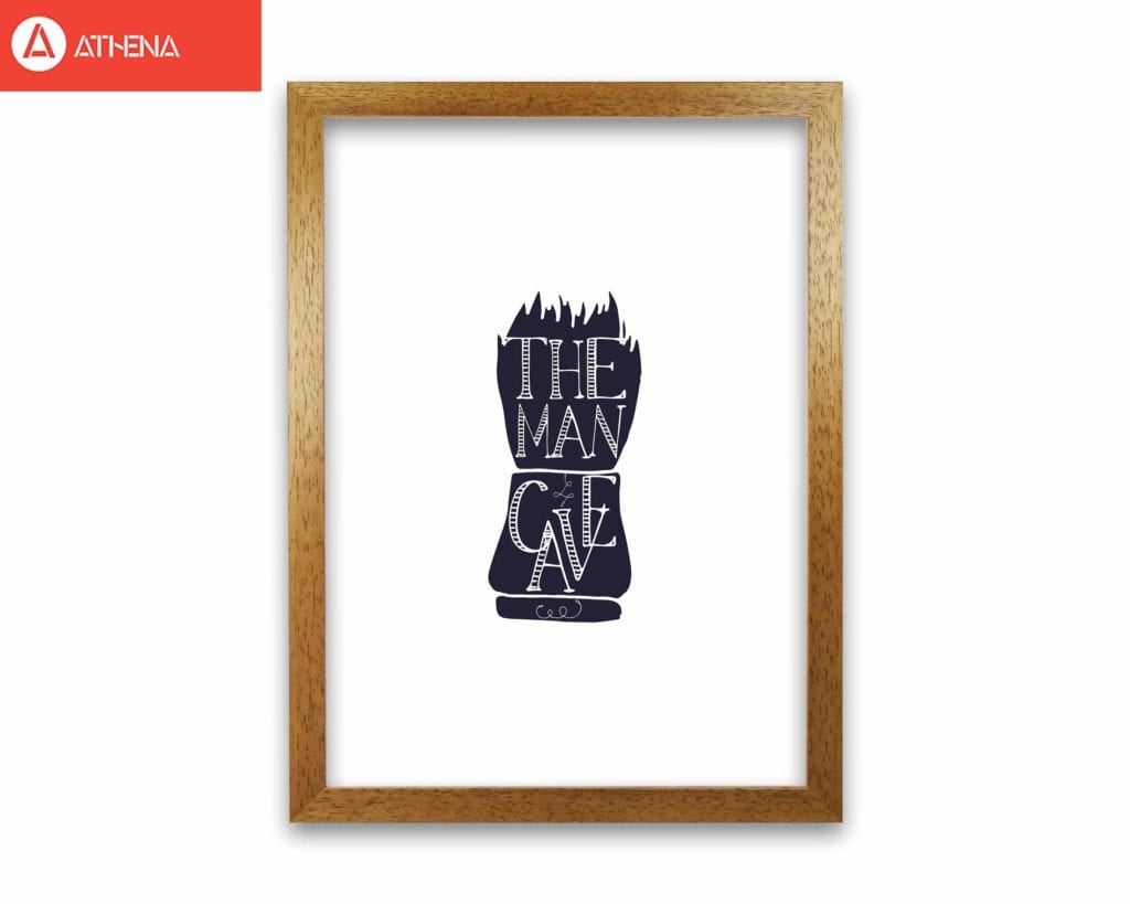 The man cave 2 modern fine art print, framed bathroom wall art