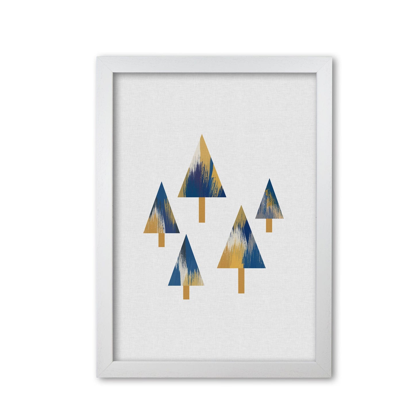 Trees blue & yellow fine art print by orara studio
