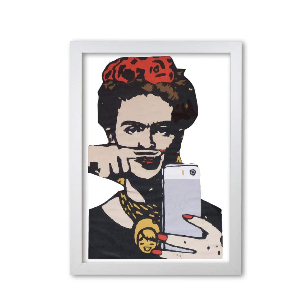 Urban frida kahlo modern fine art print