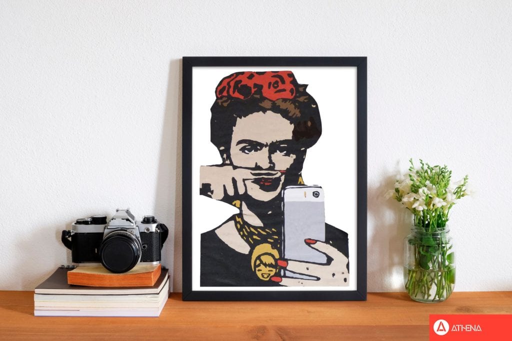 Urban frida kahlo modern fine art print