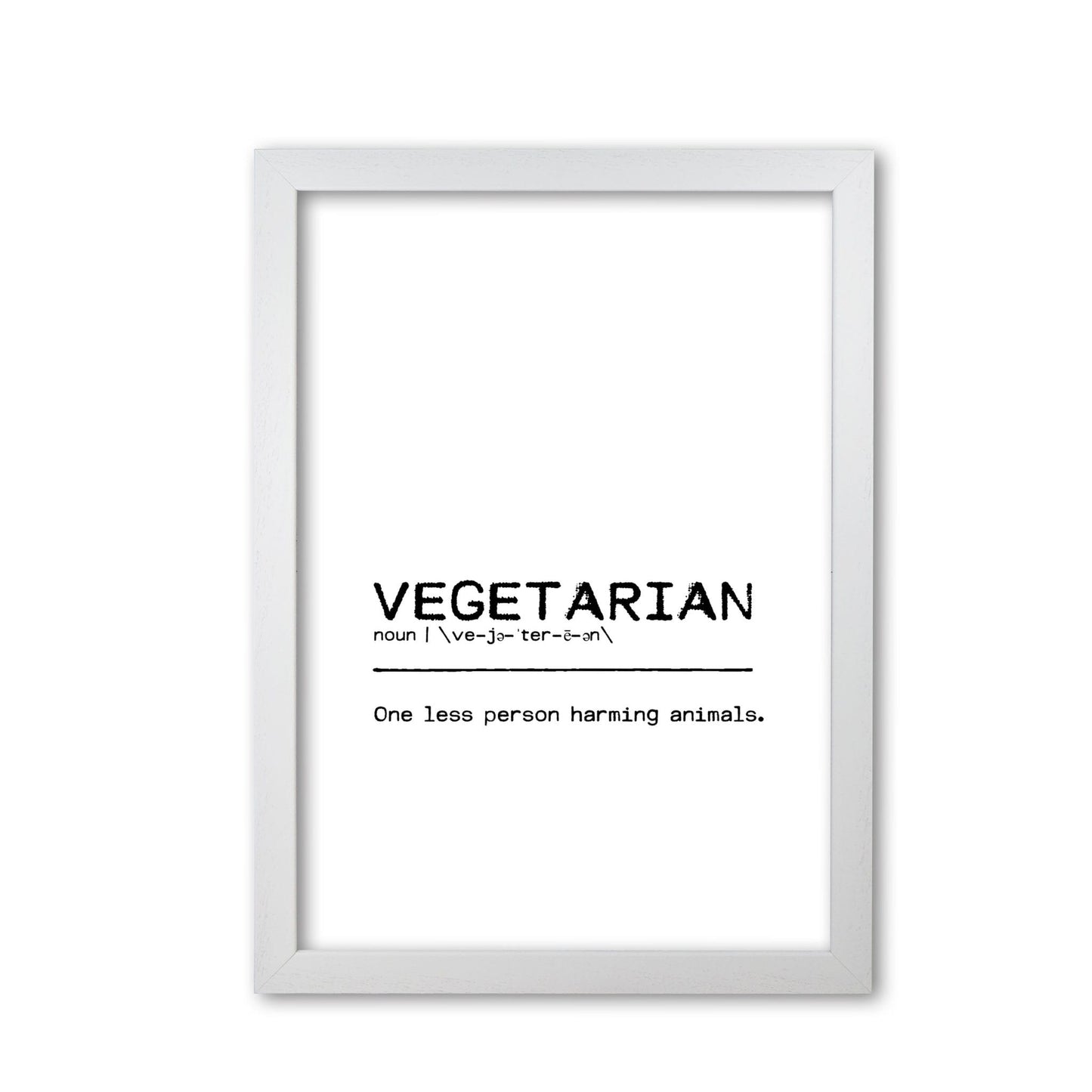 Vegetarian person definition quote fine art print by orara studio