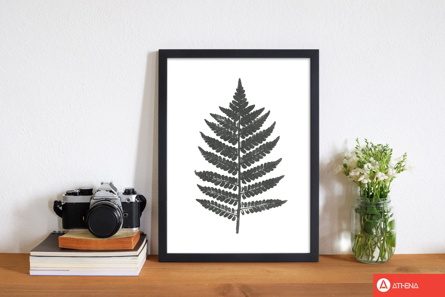 Vintage fern modern fine art print, framed botanical & nature art print