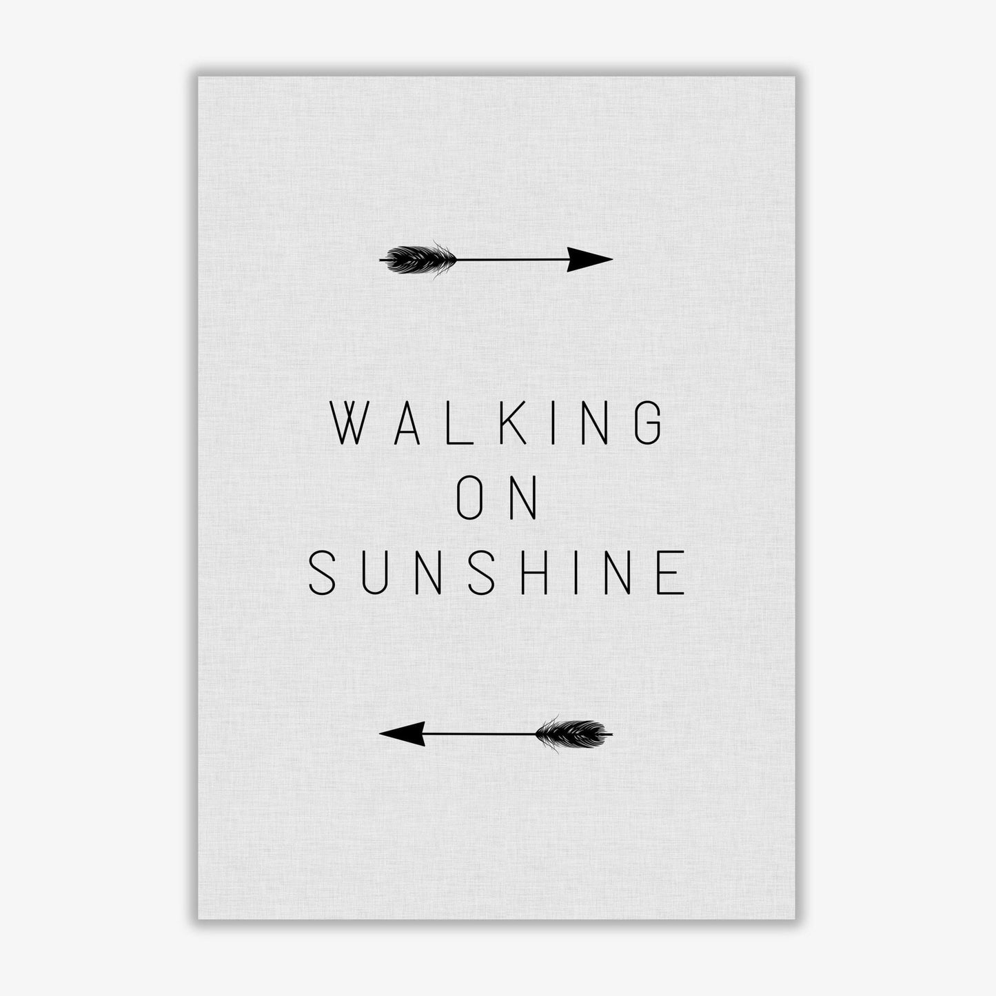 Walking on sunshine arrow quote fine art print by orara studio