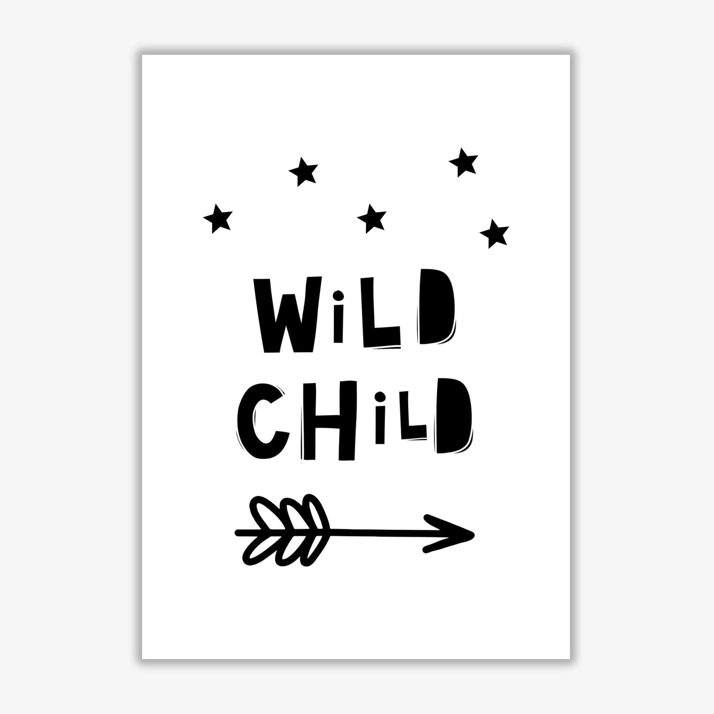 Wild child scandi modern fine art print