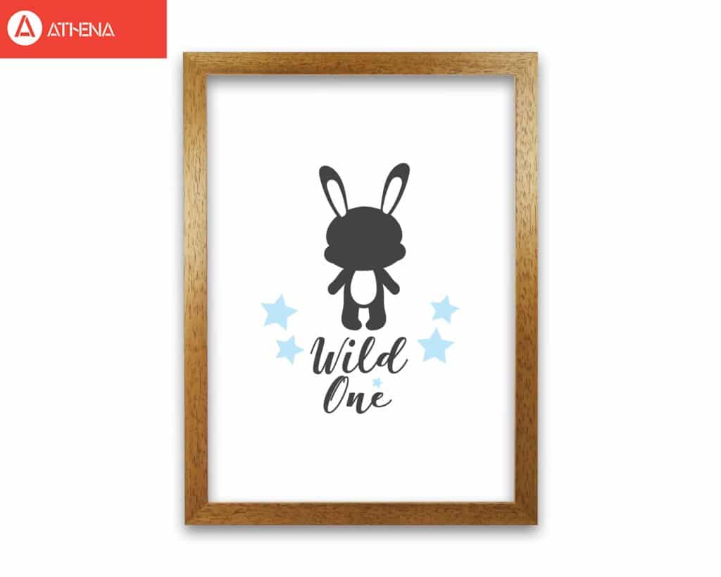 Wild one modern fine art print, framed childrens nursey wall art poster
