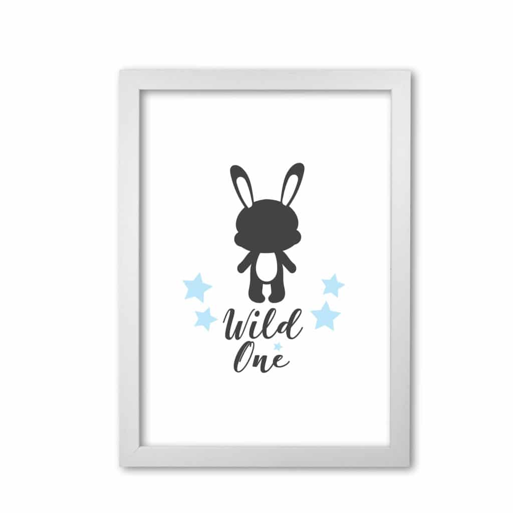 Wild one modern fine art print, framed childrens nursey wall art poster