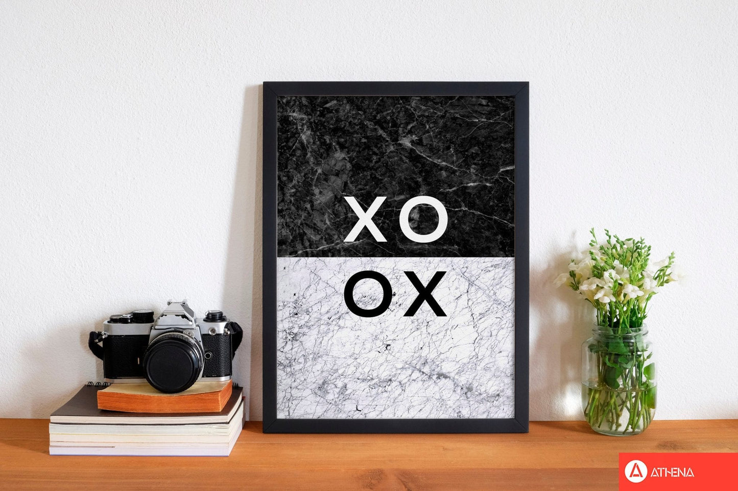 Xo hugs & kisses quote fine art print by orara studio