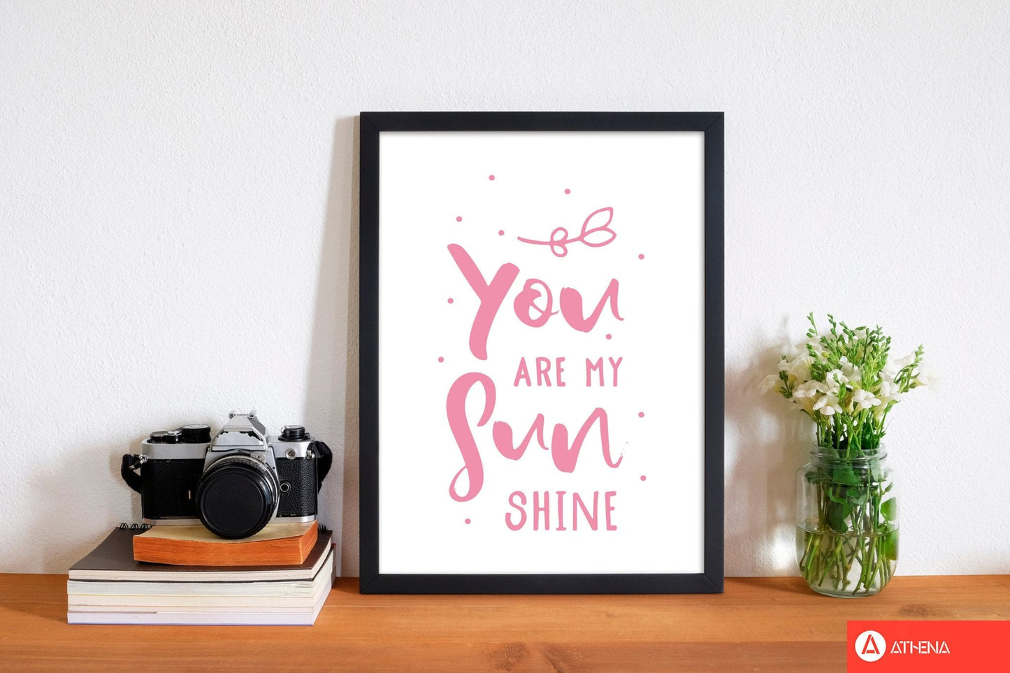 You are my sunshine pink modern fine art print