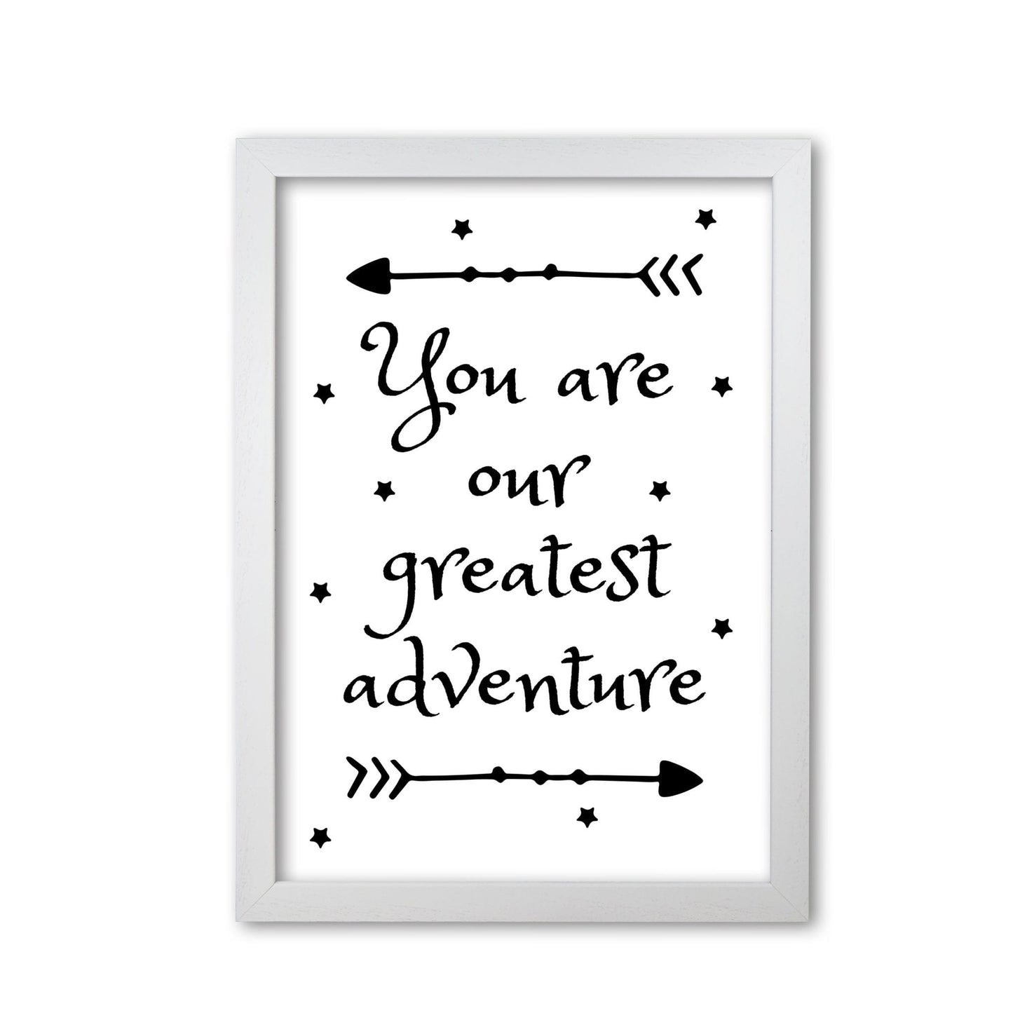 You are our greatest adventure black modern fine art print