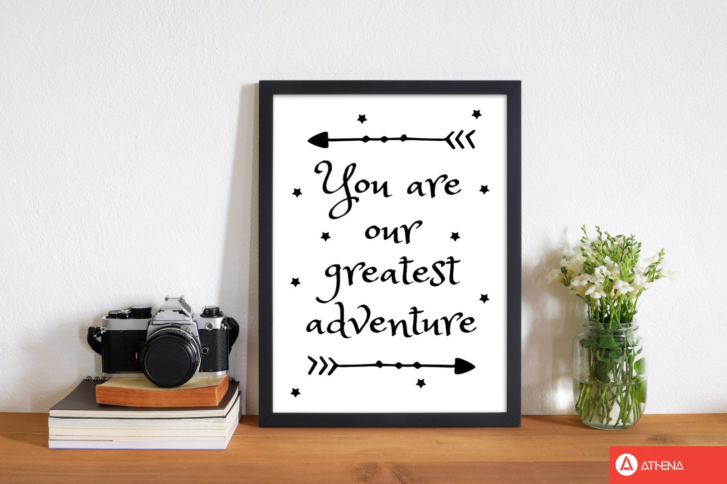 You are our greatest adventure black modern fine art print
