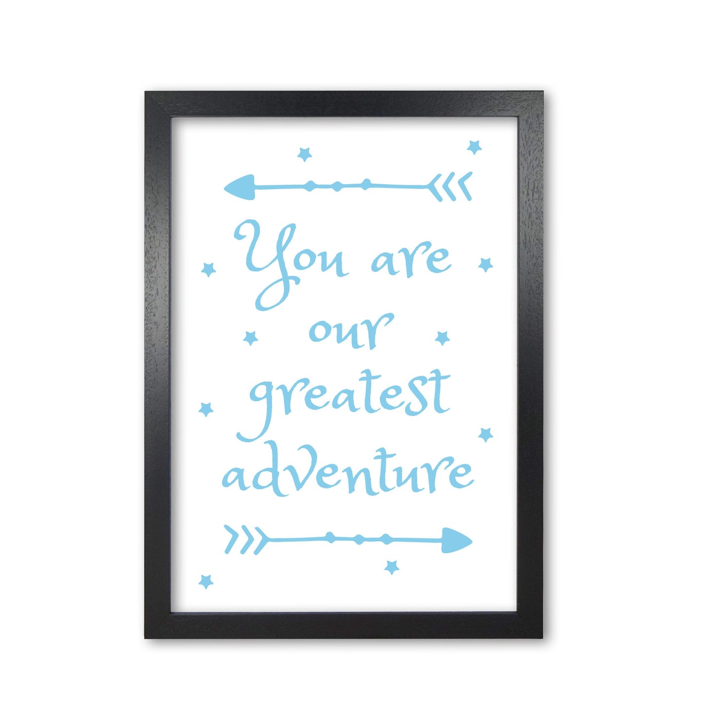 You are our greatest adventure blue modern fine art print