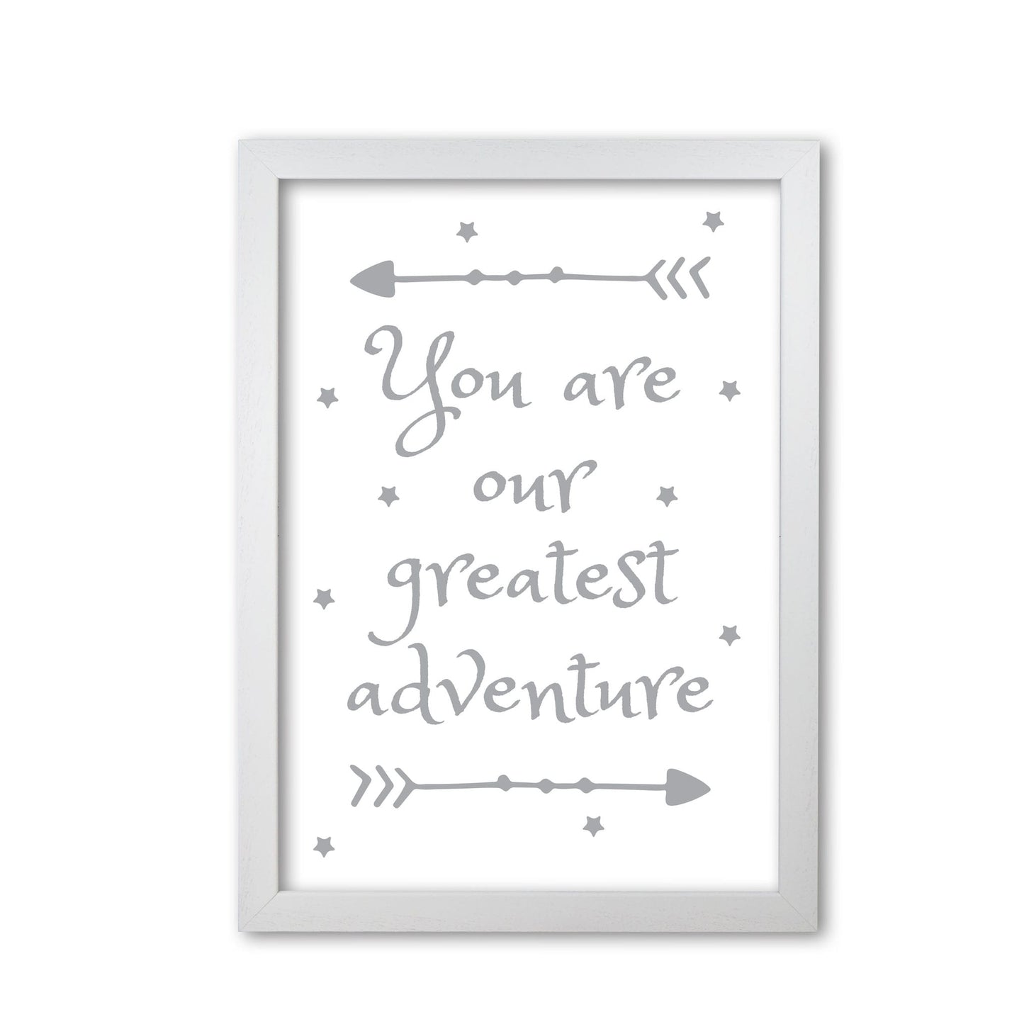 You are our greatest adventure grey modern fine art print
