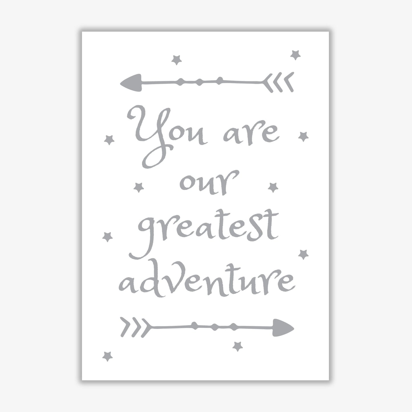 You are our greatest adventure grey modern fine art print
