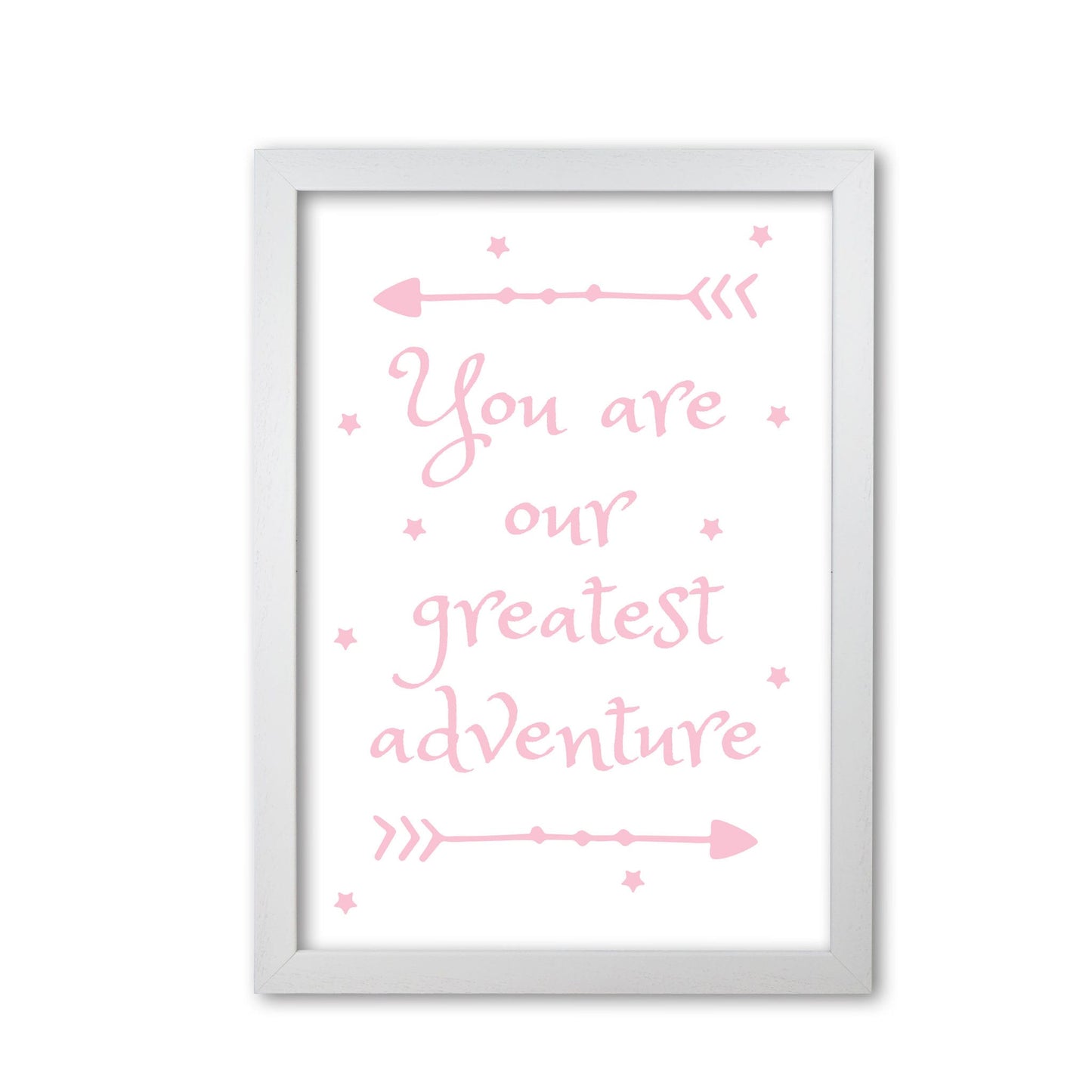 You are our greatest adventure pink modern fine art print