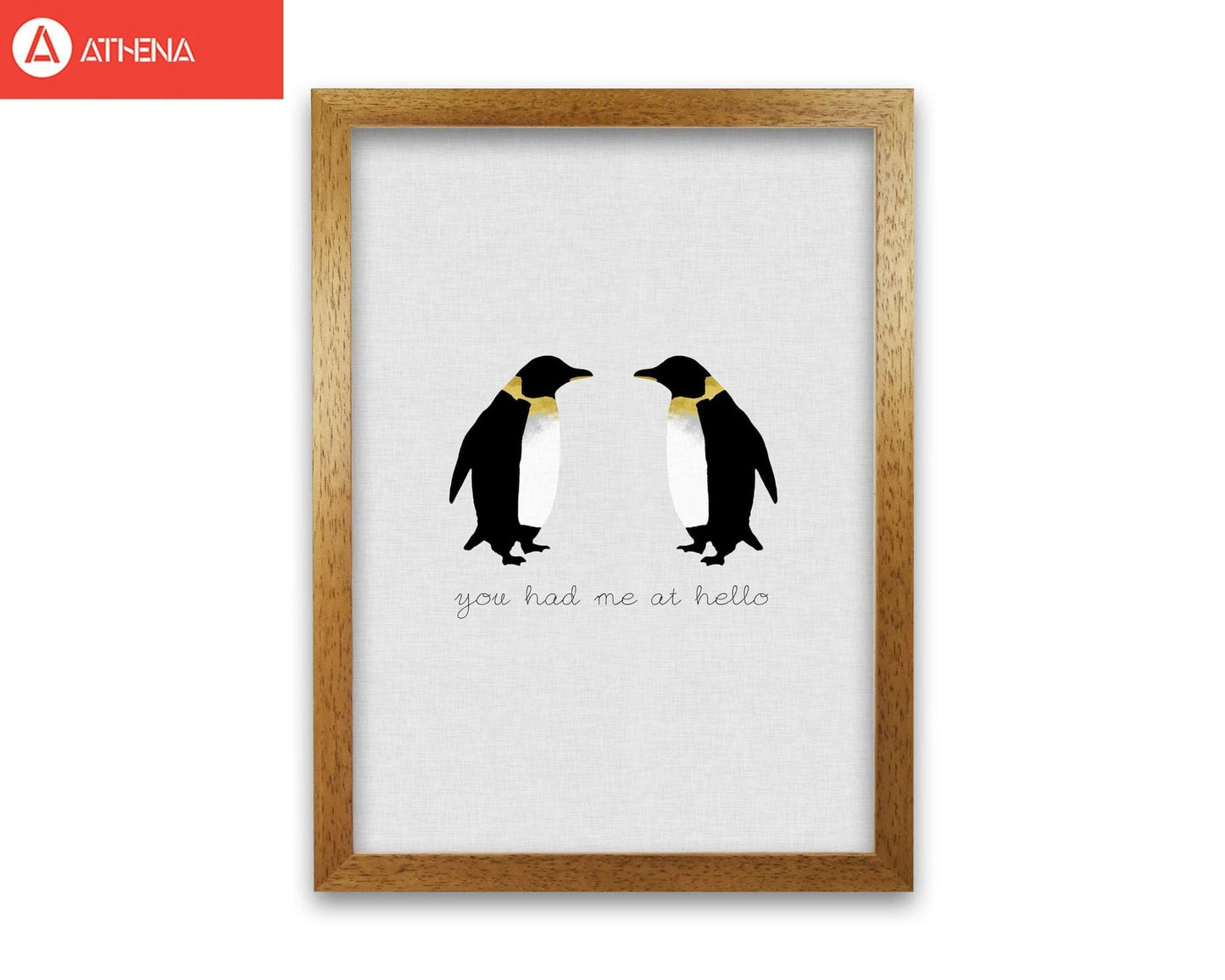 You had me at hello penguin quote fine art print by orara studio