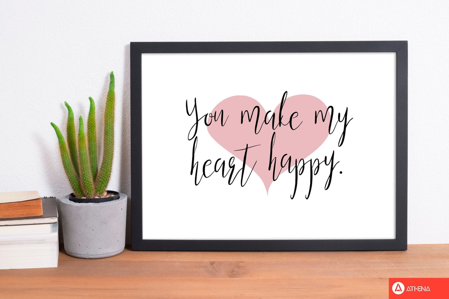 You make my heart happy modern fine art print