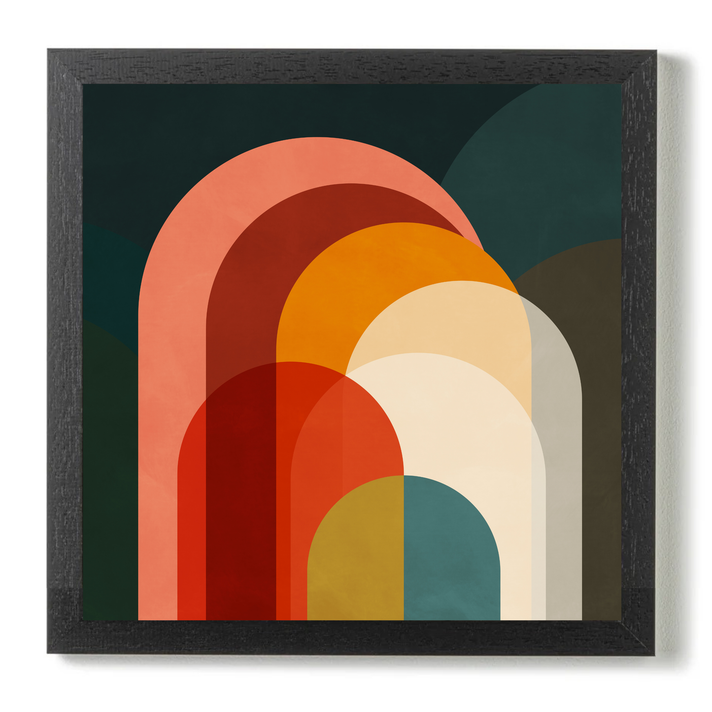 Bold Mid Century Square Art by Print Punk Studio