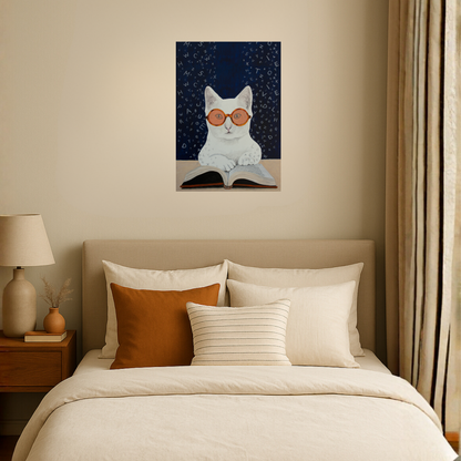 Cat Reading a Book by Coco Deparis