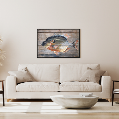 Catch Of The Day On Wood by STUDIO PAINT-ING