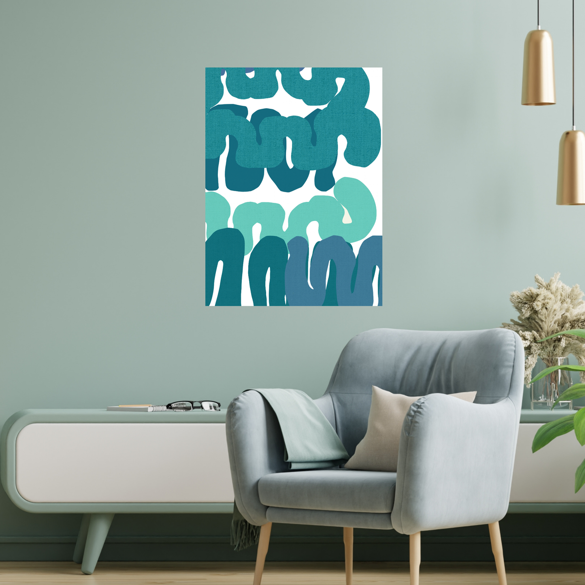 Blue Squiggles 3 by Cartissi