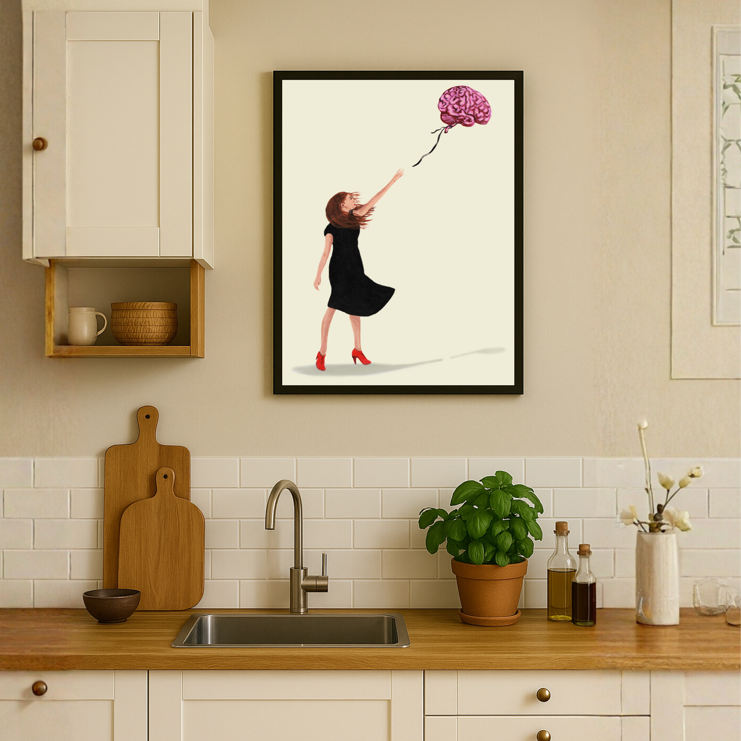 Banksy Inspired Brain Balloon by Coco Deparis