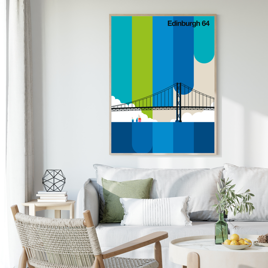 Canvas schilderij 140x90 cm - Wanddecoratie Verlichting van de Ponte