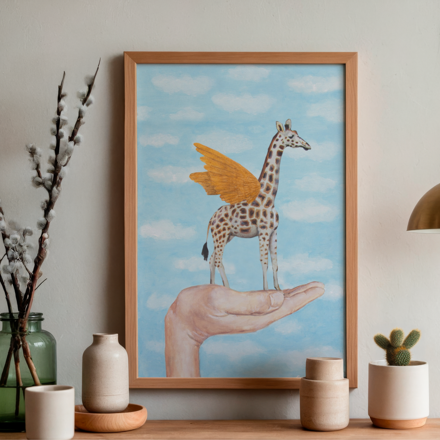 Giraffe with Golden Wings by Coco Deparis