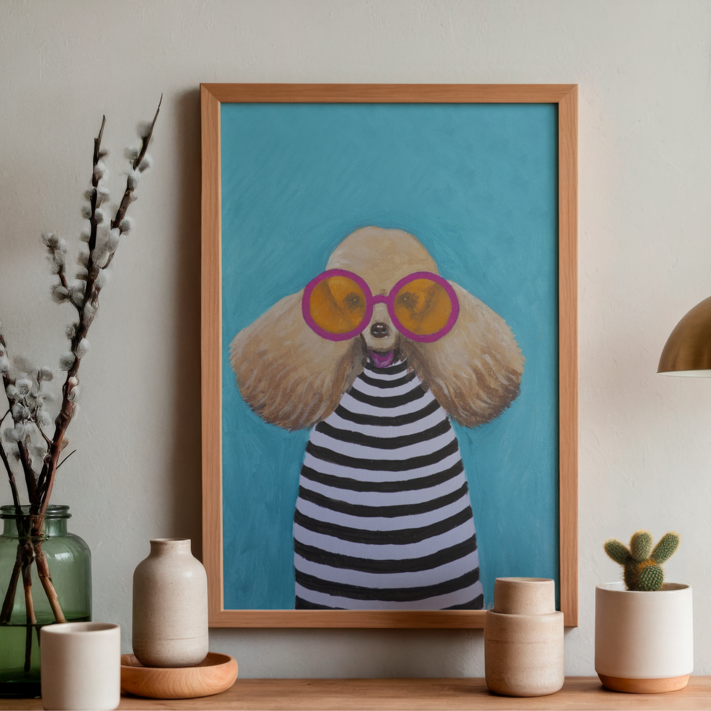 Stripy Poodle by Coco Deparis