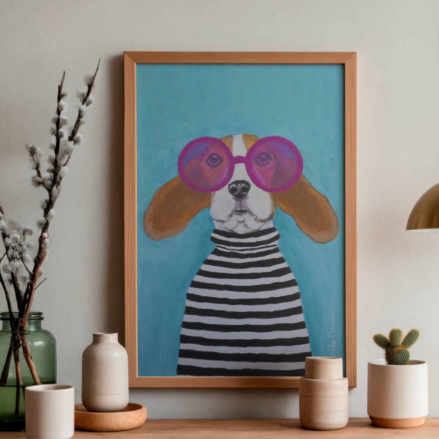 Stripy Beagle by Coco Deparis