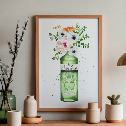 Gordons Gin and Flowers by Mercedes Lopez