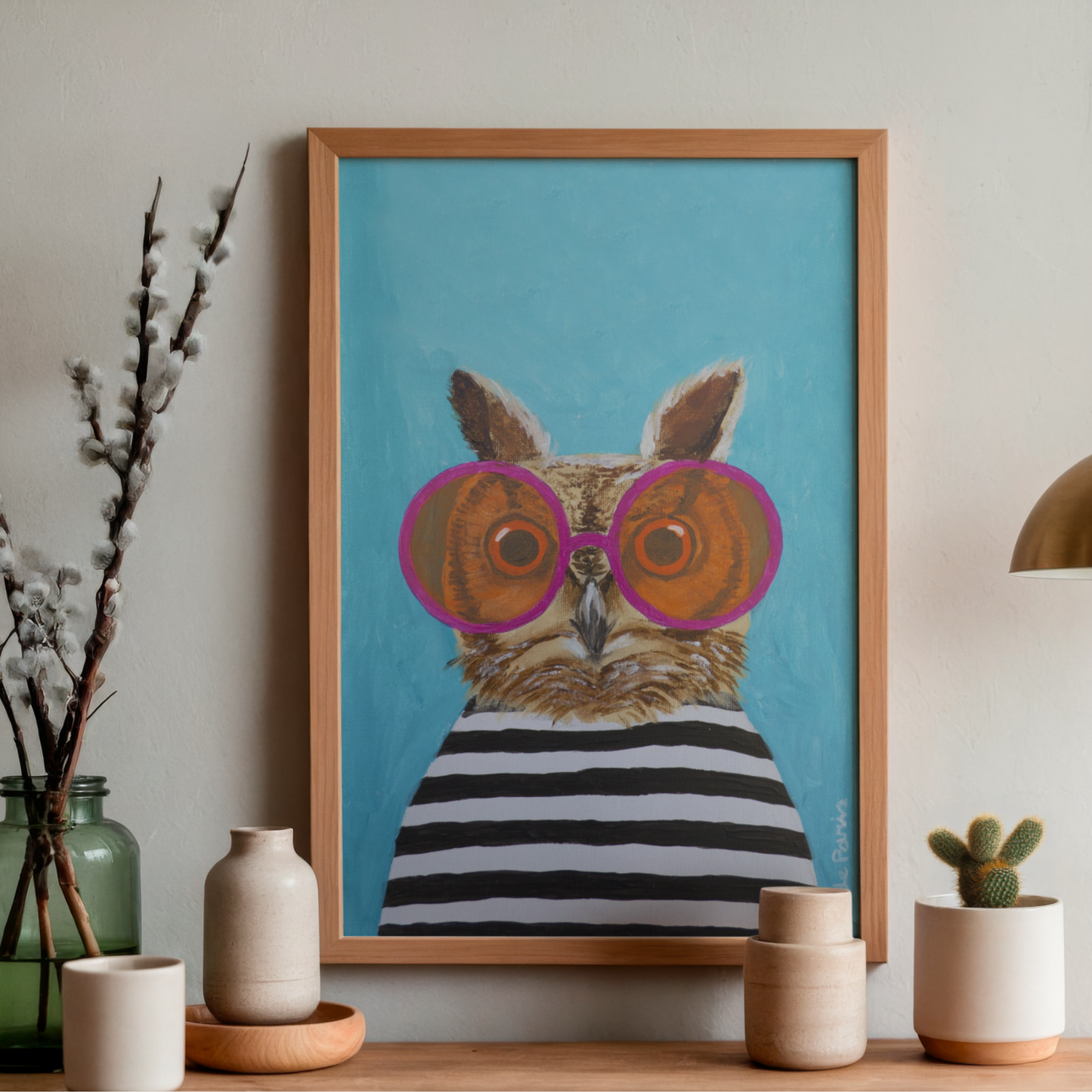 Stripy Owl by Coco Deparis