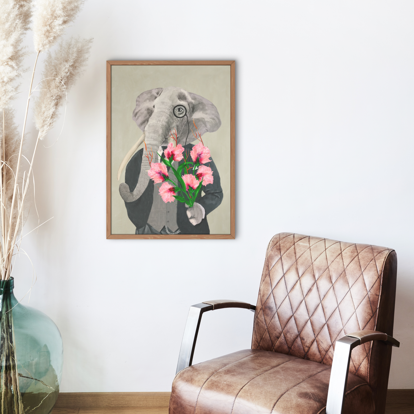 Elephant with Flowers by Coco Deparis