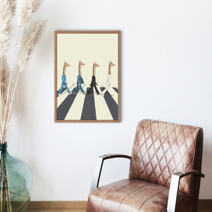 Beatles Giraffes Abbey Road by Coco Deparis