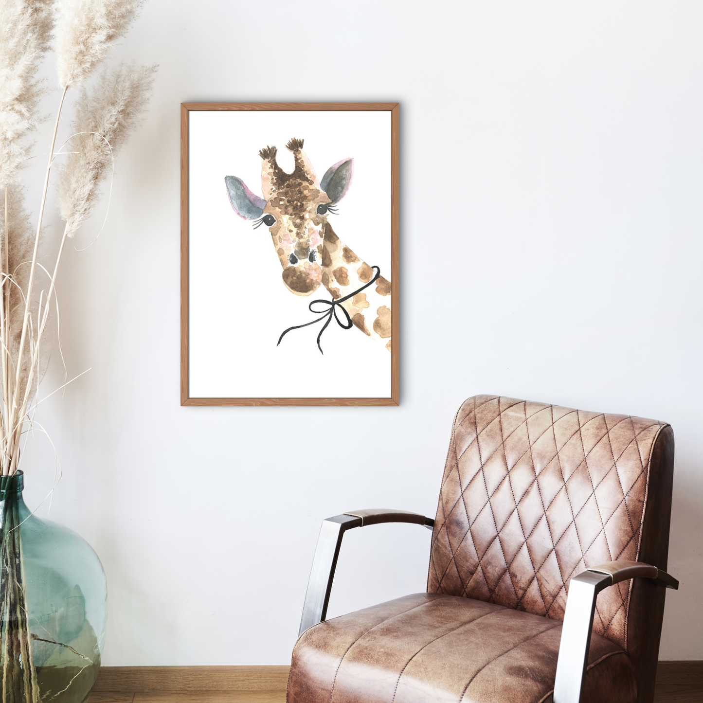 Giraffe with Bow by Mercedes Lopez