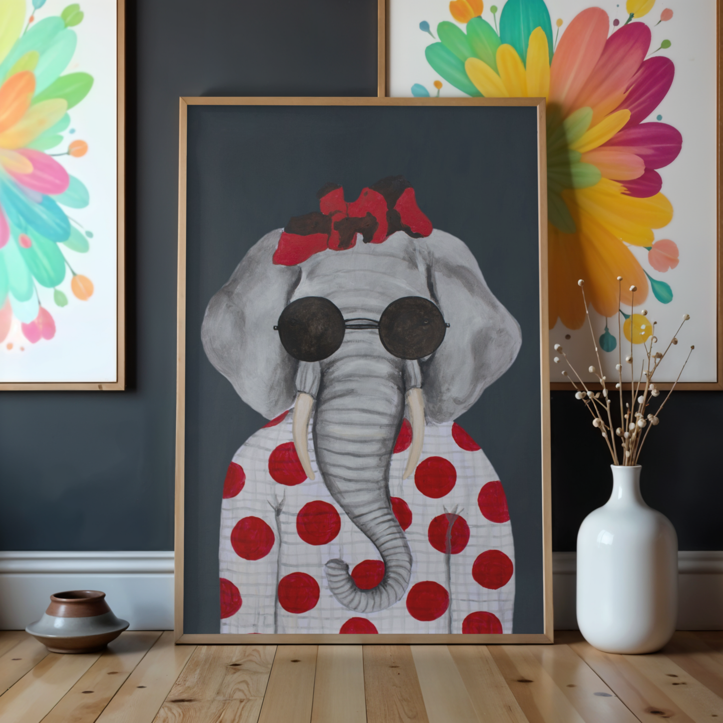 Vintage Elephant Woman by Coco Deparis