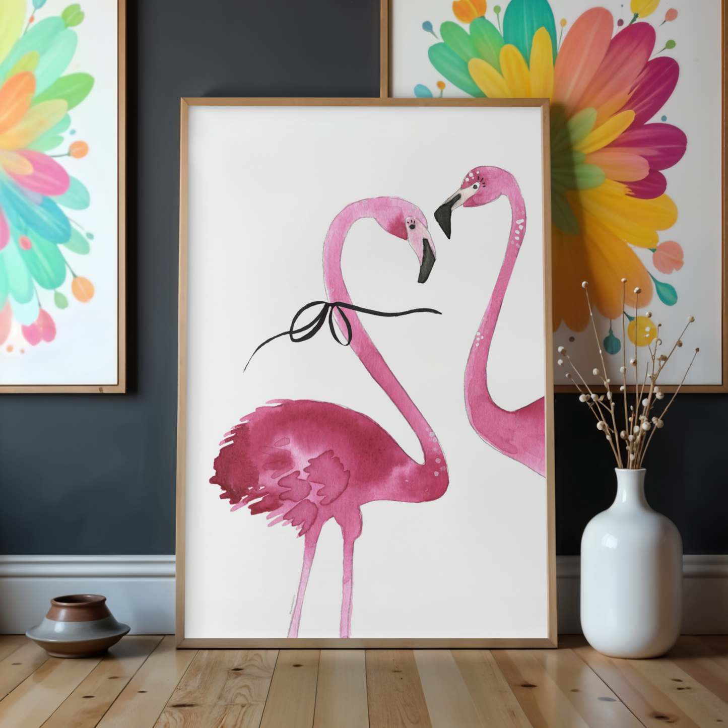 Flamingo Couple by Mercedes Lopez