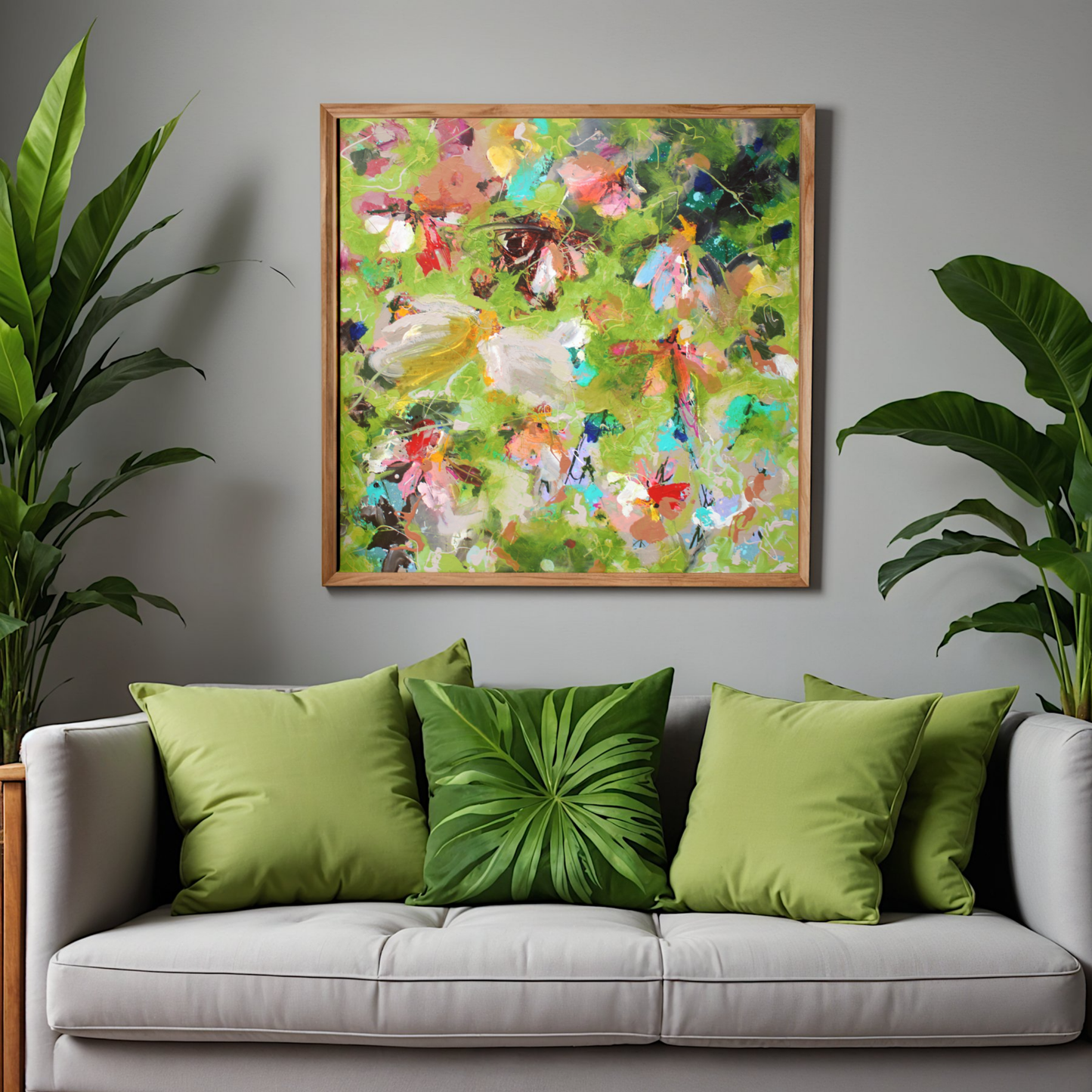 Flowers In Green by STUDIO PAINT-ING