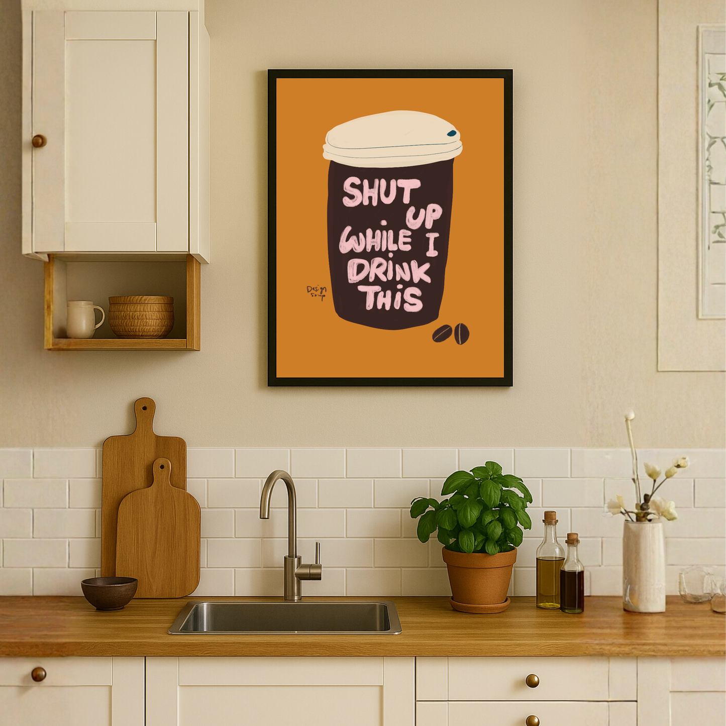 Shut Up While I Drink This 2 by Alix Campbell Art
