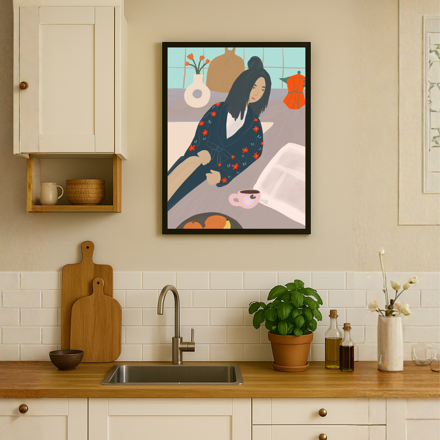 Weekend Coffee by Alix Campbell Art