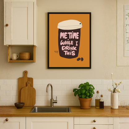Me Time While I Drink This 2 by Alix Campbell Art