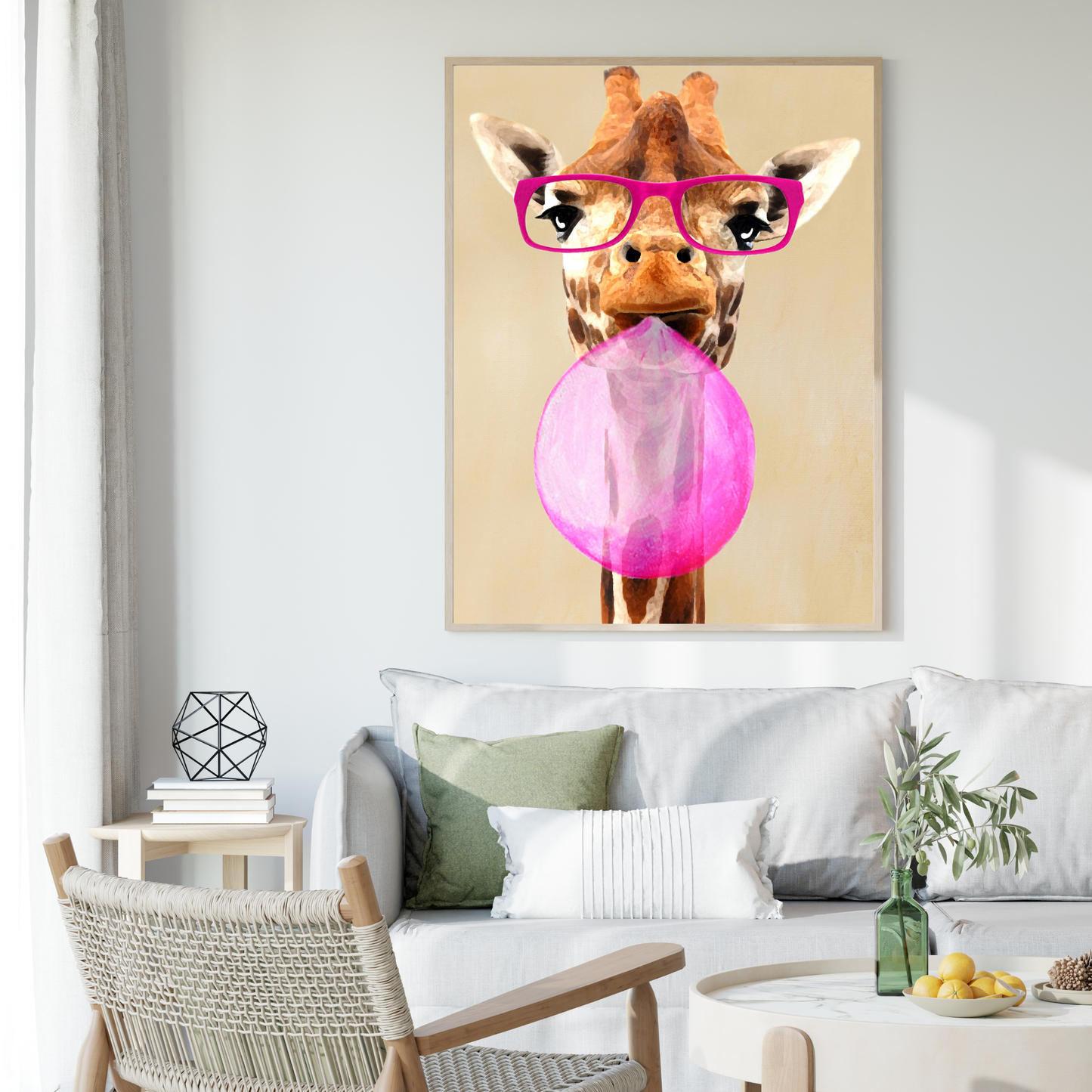 Clever Giraffe With Bubblegum by Coco Deparis