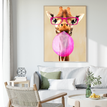 Clever Giraffe With Bubblegum by Coco Deparis