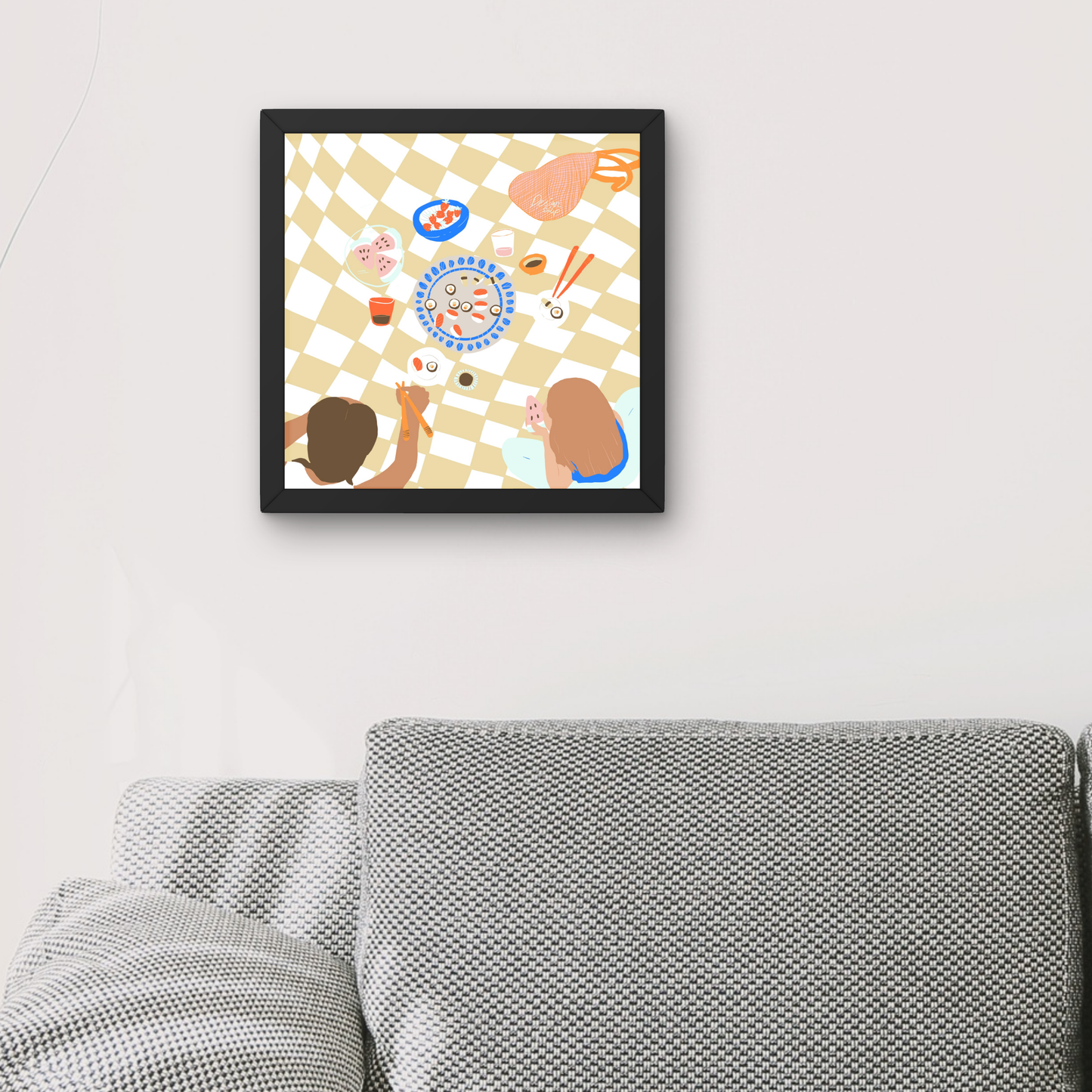 Sushi Picnic by Alix Campbell Art
