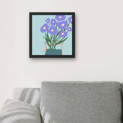 Purple Flowers by Alix Campbell Art