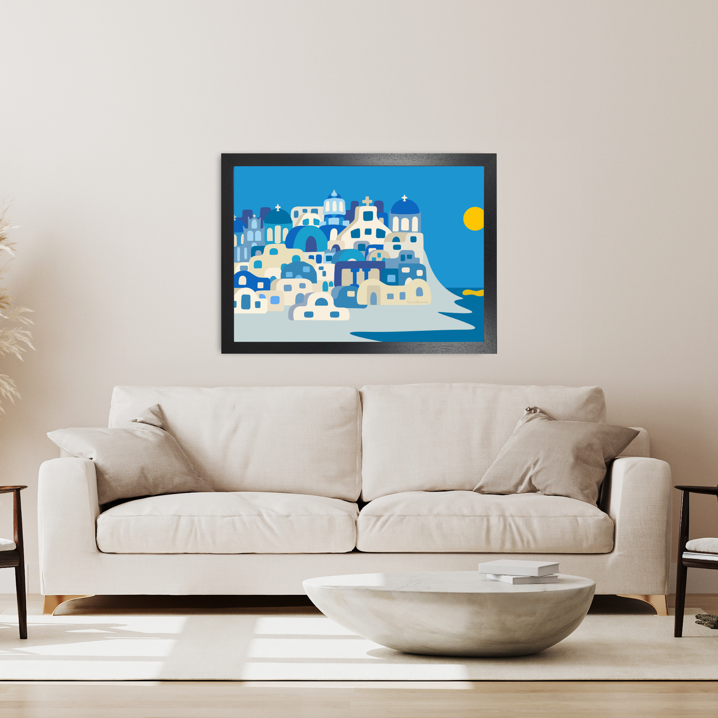 Sunny Santorini by Carrie Cantwell