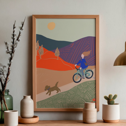 Riding into Fall by Alix Campbell Art
