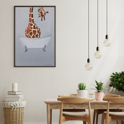 Giraffe in Bathtub by Coco Deparis
