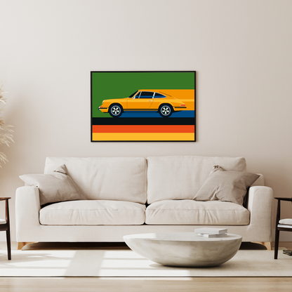 Orange Vintage Sports Car side by Bo Lundberg