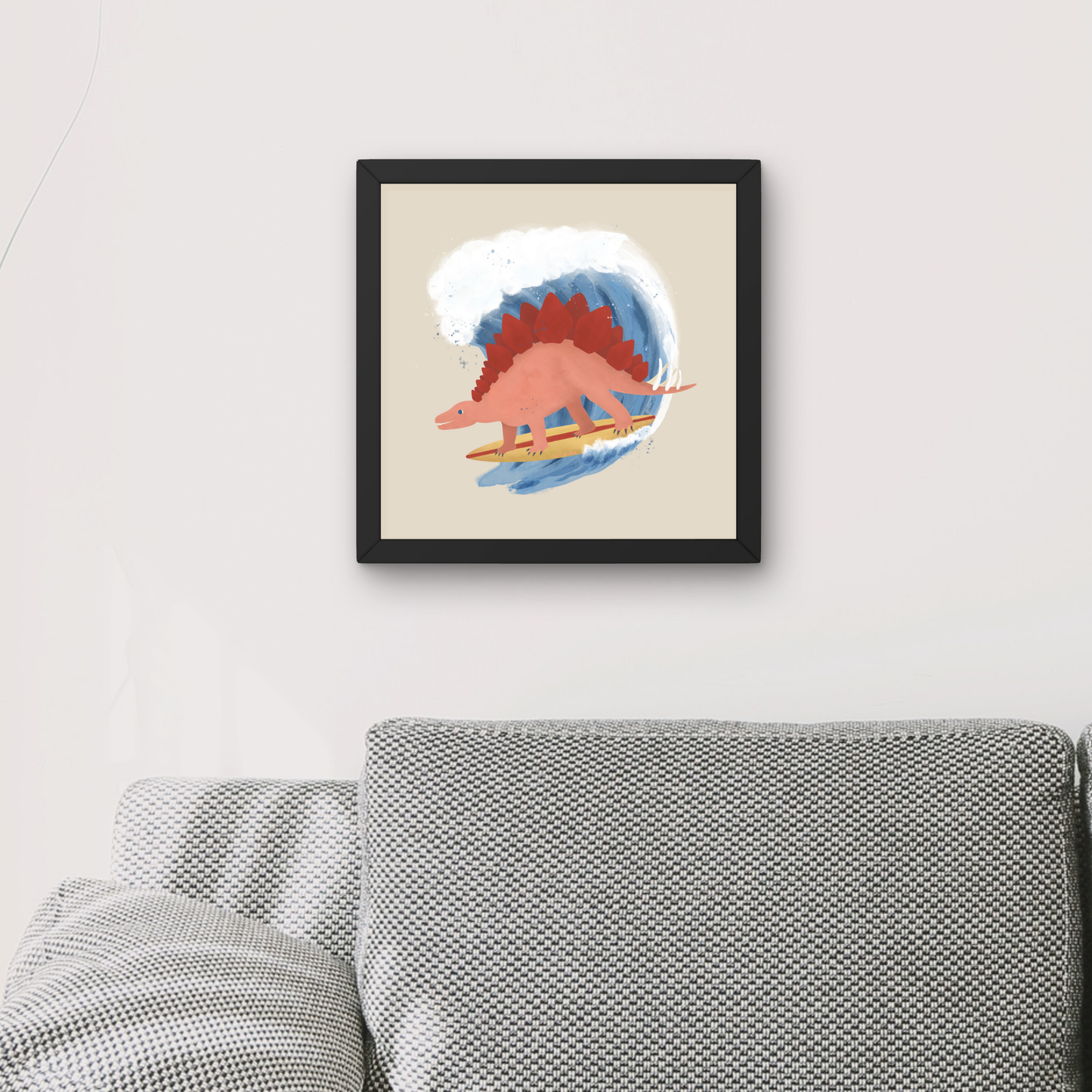 Surfing Stegosaurus by Carrie Cantwell